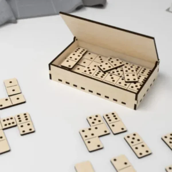 vectores para corte láser mdf – JUEGO DE DOMINO mdf 9 mm con caja 5 mm 