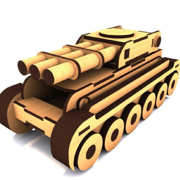 Tanque Full Armor en Vector 3D – Diseño Gratis para Router CNC y Corte Láser